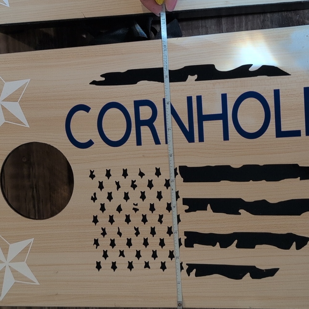 Travel Cornhole Game Set with Blue and Red Bean Bags - Picture 5 of 15